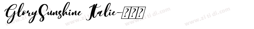 GlorySunshine Italic字体转换